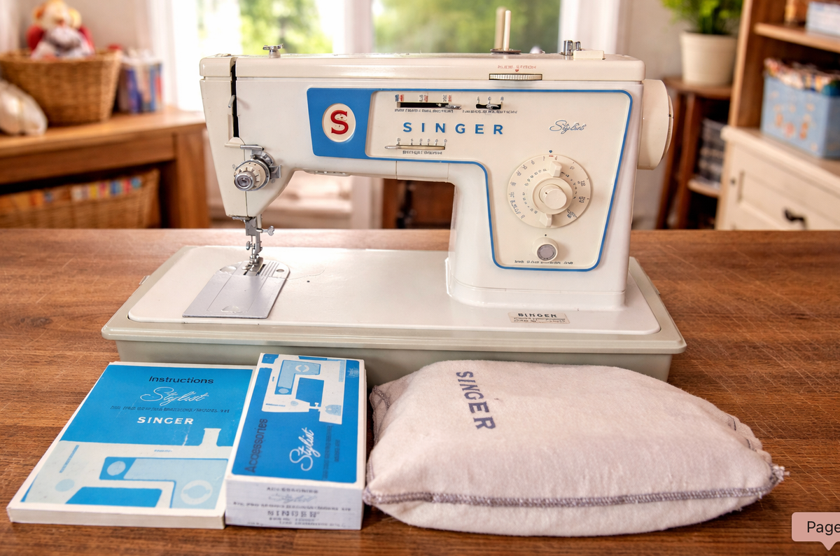 Vintage Singer 416 Zig Zag Sewing Machine UK Made Case Manual