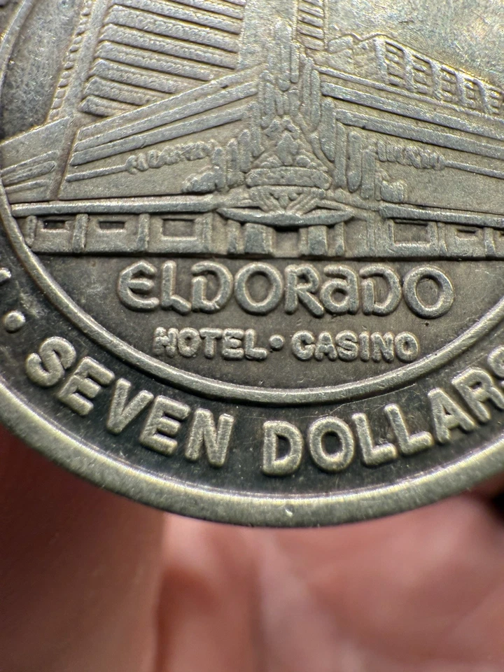.999 Silver  Seven Dollars $7 ELDORADO Hotel Casino, Reno Nevada Rare - Image 3 of 3