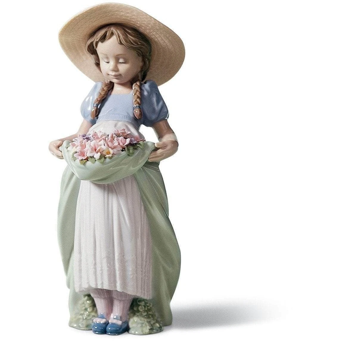 Lladró Girl With Flower Basket for sale | eBay