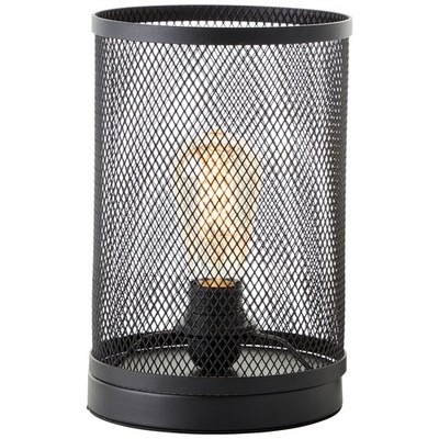 Brilliant Lampe Maze Tischleuchte 18cm schwarz korund Aluminium schwarz 1x A60,