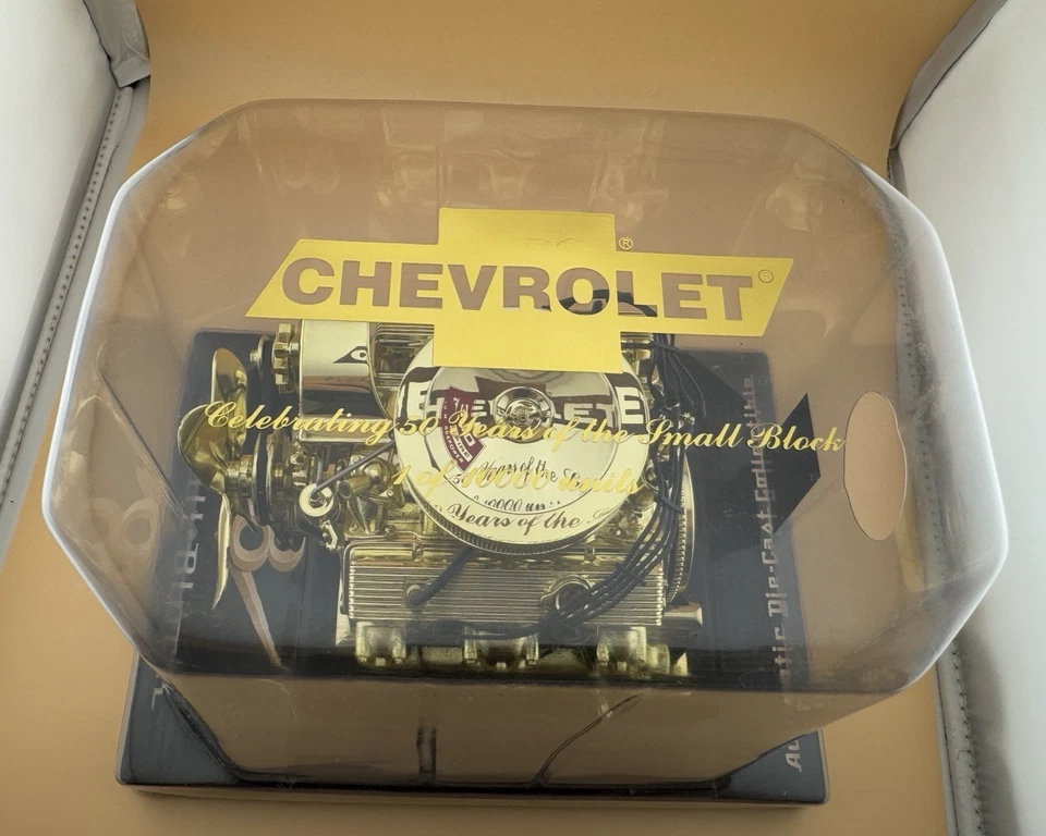Chevrolet 350 V-8 Small Block Engine 1:6 Bronze Plated 84027 Liberty Classic NIB - Image 3 of 4