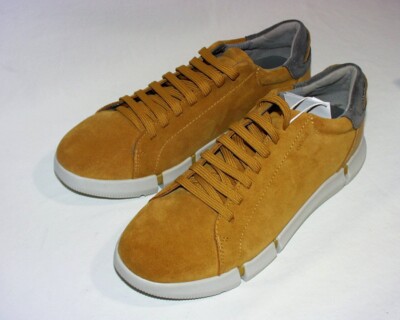 Geox Respira U Adacter Trainer/Sneaker, Suede/Leather Upper, Mustard, 8 , New