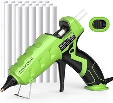 SEEKONE Full Size Hot Glue Gun 60/100W Dual Power Large Glue Gun with 20 Pcs