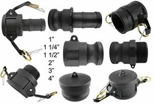 CAMLOCK COUPLING FITTING TYPE A B C D E F IBC TANK, FEMALE, MALE, HOSE TAIL  