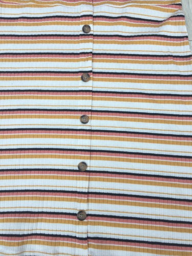 Women Cute Striped Mini Dress Ladies Summer Holiday Beach Round Neck Sundress 12 - Picture 3 of 4