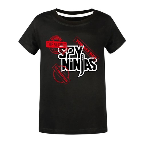 kids SPY NINJAS T-shirt Tees Clothes Printed Cartoon Casual Christmas Tops - Picture 5 of 38