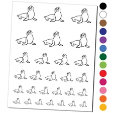 Smug Sea Lion Temporary Tattoo Water Resistant Set