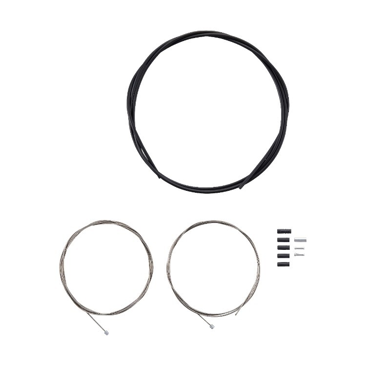 Set cavi cambio strada Shimano - interni inox - Y60098022 - Nero foto 2