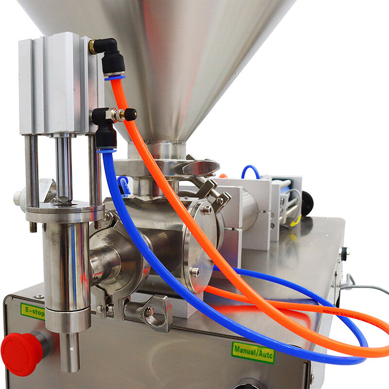 50-500ml Paste Filling Machine with Mixer Hopper Pneumatic filling machine