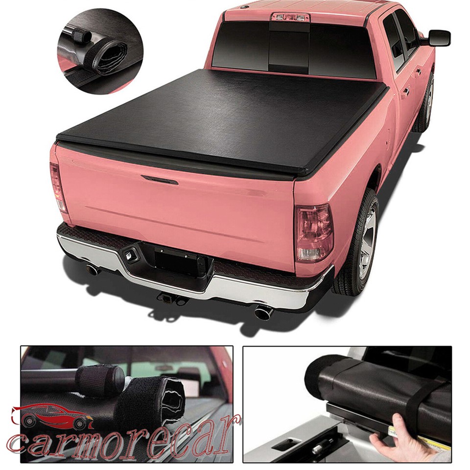 Soft Vinyl Roll-Up Tonneau Cover For 2005-2011 Dodge Dakota & Mitsubishi Raider 6.5ft Bed 12 thumbnail image