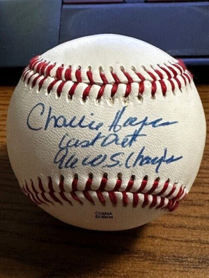 CHARLIE HAYES 2 SIGNED AUTOGRAPHED OL BASEBALL! Yankees!  Last Out! 96 WS!  JSA!