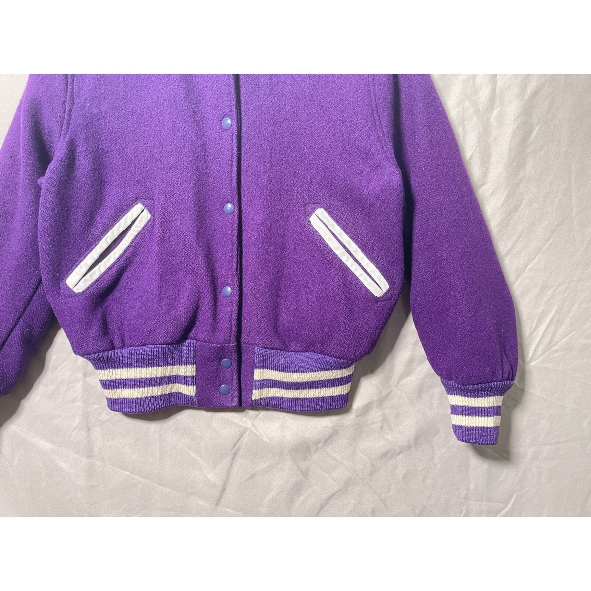 Vintage 60s 70s Shahans Purple and White Rams Varsity