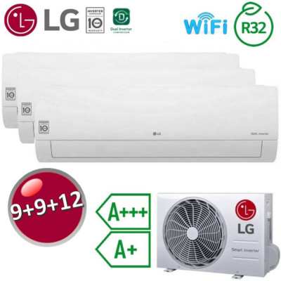 LG Trial 9000+9000+12000 BTU WiFi A+++ Libero Smart DualCool ThinQ