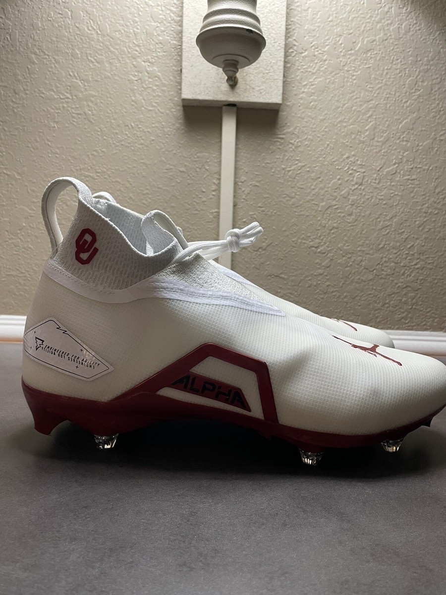 New Jordan Nike Alpha Menace Elite Oklahoma Football Cleats  display picture 3
