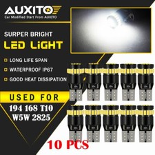 10x Auxito T10 168 2825 194 Led License Plate Light Bulb 6000k Bright White Eoa