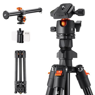 76 Inch Camera Tripod With Rotatable Multiangle Center Columnlightweight Travel 