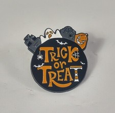 Metal Enamel Lapel Pin Pinback Trick Or Treat Halloween Ghost Pumpkin Multicolor