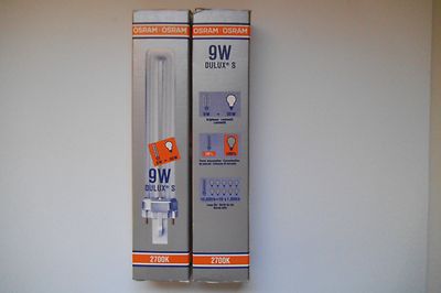 Osram Dulux S 2700k 9W - New - Lot of 2 - Made in USA