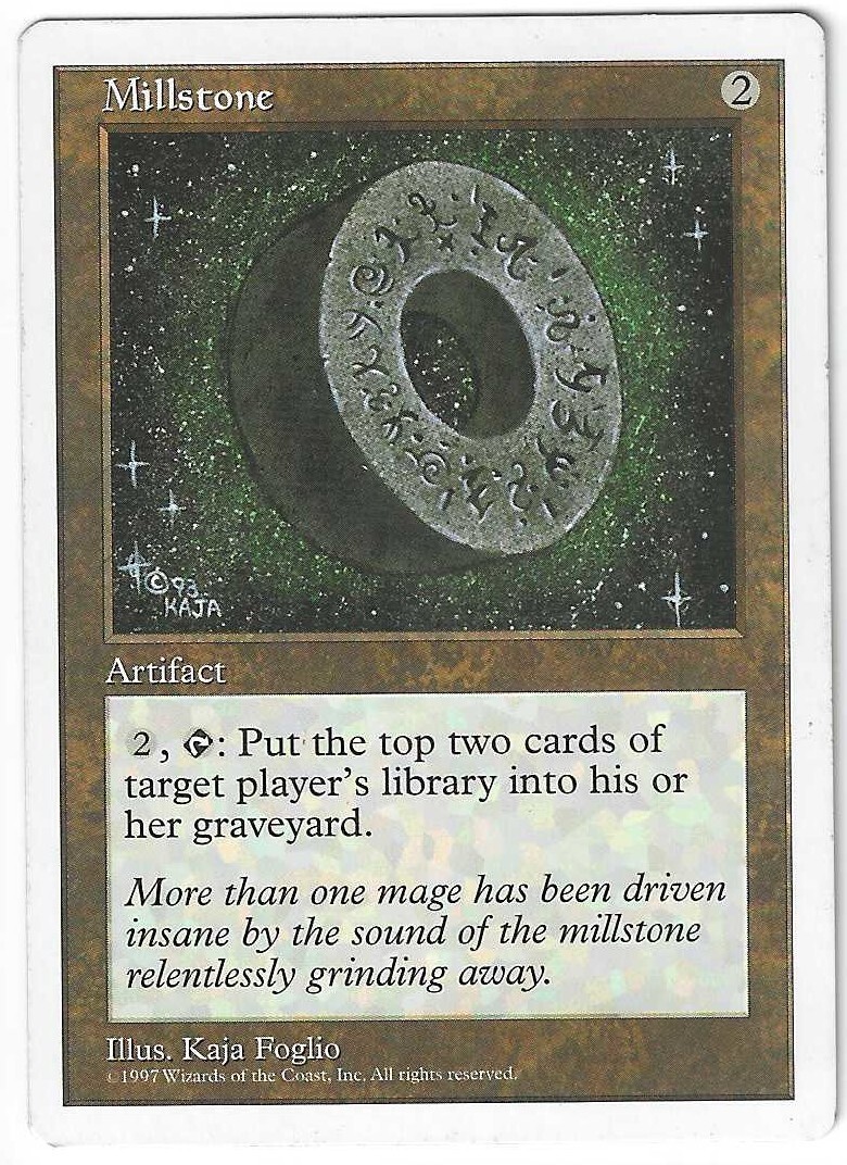Magic the Gathering MTG - 4th Edition: Millstone Rare Card #336