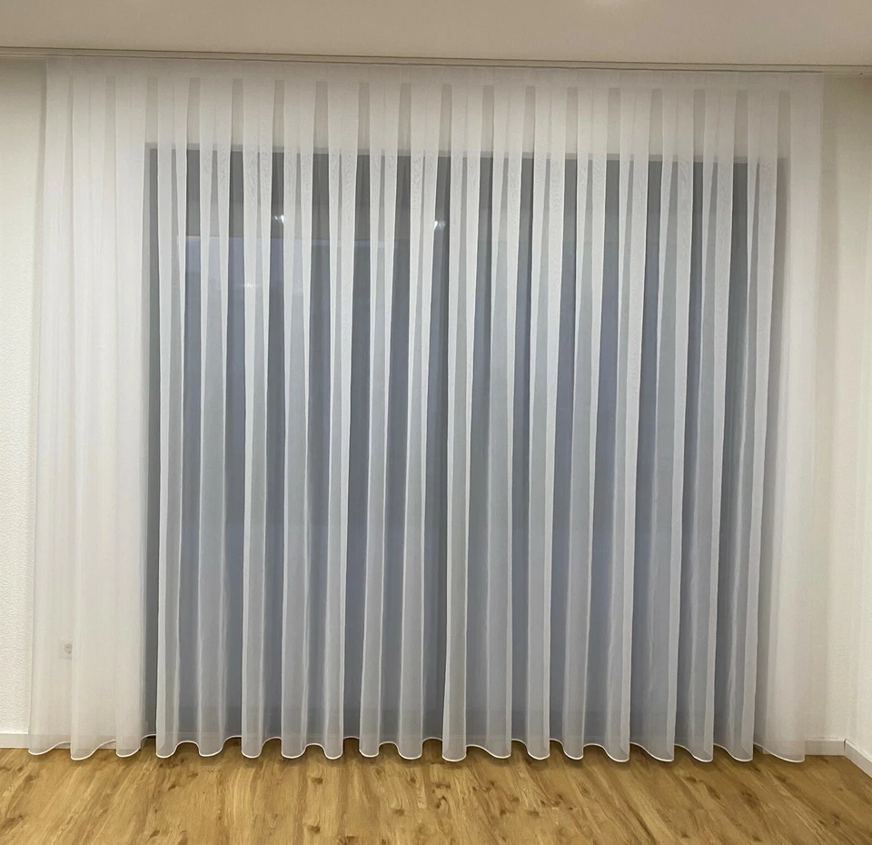 High Quality Ready Made Curtain White Store Twin Stitched Pleated Tape - Image 3 of 4