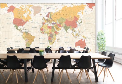3D Flat Map 5783 Wallpaper Mural Wall Print Wall Wallpaper Murals US Coco