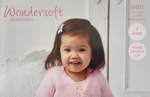 Baby girls cardigan mittens + hat KNITTING PATTERN V round neck Stylecraft 9481 - Bild 7 von 7