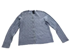 Alexandra Bartlett Sweater Cardigan Womens Large Angora Wool Blend Button