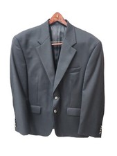Michael Kors Men's 40 Blazer Jacket Navy Blue Wool 2 Metal Button Sport Coat