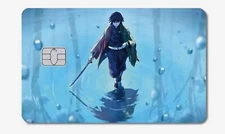 Anime Giyu Credit Card Sticker Skin Precut Small Chip Debit Bank