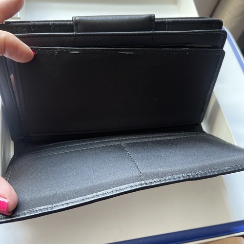 Wilson’s Leather Wallet With Checkbook Clutch Black - Picture 3 of 6