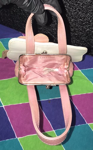 MINI MONEDERO HELLO KITTY CON ASAS, PVC ROSA Y BLANCO, ¡SANRIO 2005! - Imagen 8 de 20
