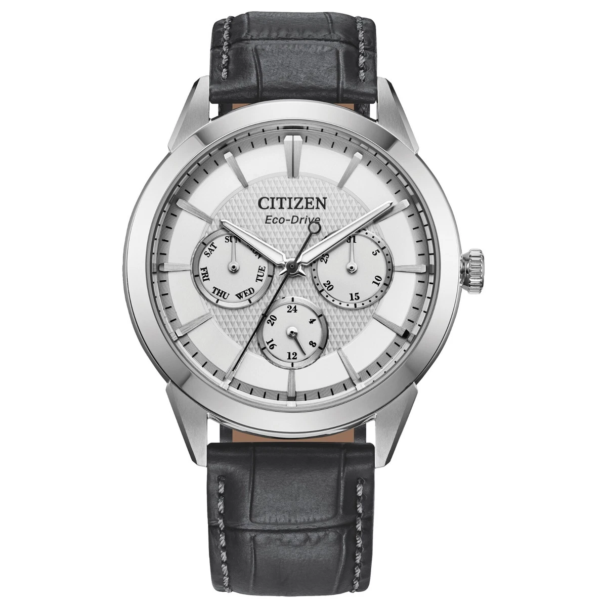 Selling a citizen watch. White leather band with white face Citiz€n Eco-Drive [SOLD]❌ - Movement: Japan - Ref: E031  main image 3