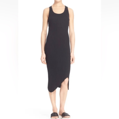 open rib dress The Luxe Rib Maxi Dress - Black - S