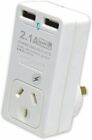 SANSAI PAD-202USB 2.1A 2 USB Power Adaptor - White