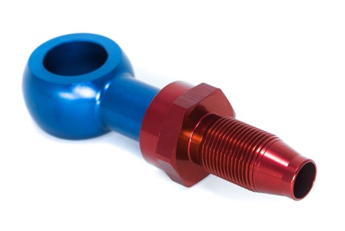 NBR Fitting-Ringstück M16 (16,3mm) Dash 8 /-8 AN /JIC8 Ringöse Rot/Blau eloxiert - Picture 2 of 5