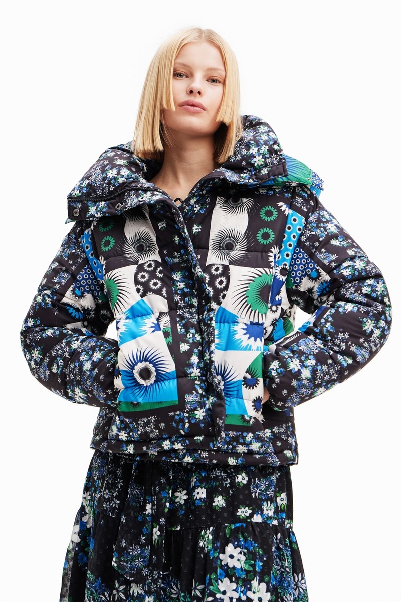 Abrigo Acolchado Chaqueta Invierno Desigual Abrigo Acolchado