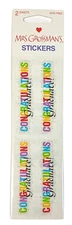 Mrs Grossman Vintage Stickers Congratulations Graduate Sticker Sheets 2000s NOS