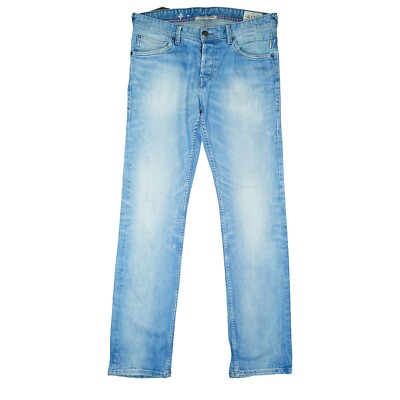 Tom Tailor Aedan Mens Jeans Trousers Slim Straight Stretch Destroy W31 L34 H. Blue