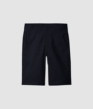  65 Nautica Big Boy's Youth Blue Mid Rise Uniform Twill Chino Shorts US Size 14