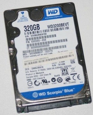 Western Digital WD3200BEVT-22ZCT0 SATA 2,5'' 320 GB PCB: 2060-701499-005 REV A