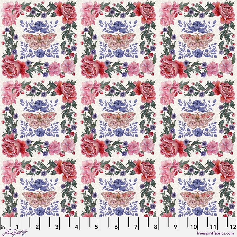 Nocturnal Creatures Collection BTY Flowers & Butterflies 44" Wide 5 Choices - Image 2 of 4
