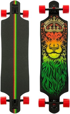 Santa Cruz Lion God Rasta Drop Thru Cruzer Freeride Longboard Deck Multicolor 