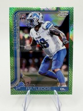 2025 Topps Chrome Tate Ratledge Football Leather Green Refractor /99