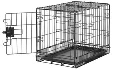 Amazon Basics Foldable Metal Wire Pet Crate w/ Tray - Small Dogs - 22x13x16 Inch