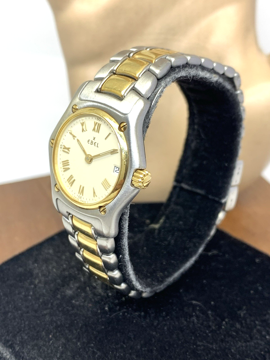 Ebel 1911 Women's Watch Swiss Quartz Two Tone 18k Yellow Gold