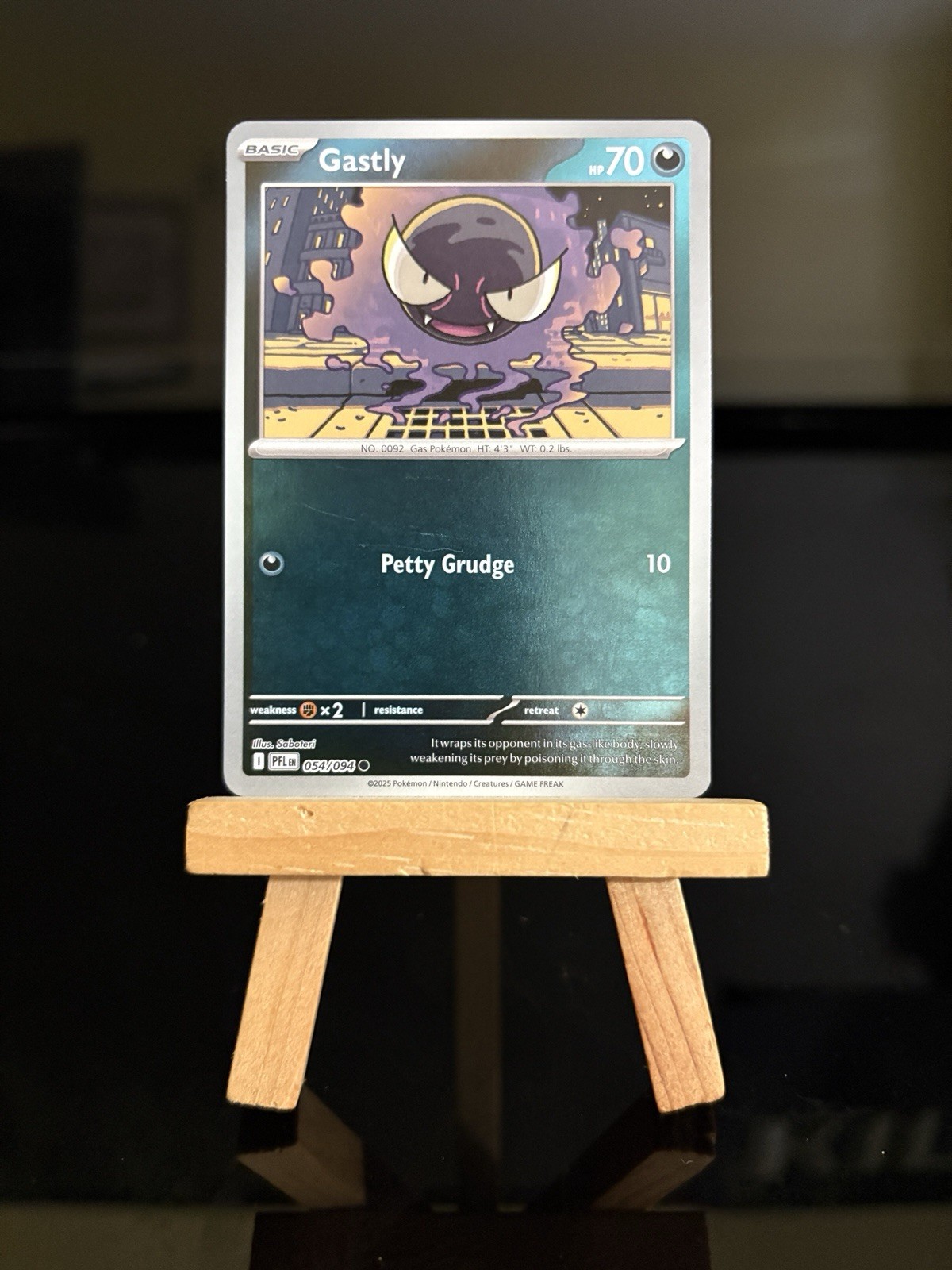 Gastly 054/094 Me02: Phantasmal Flames Reverse Holo NM Pokemon TCG Card