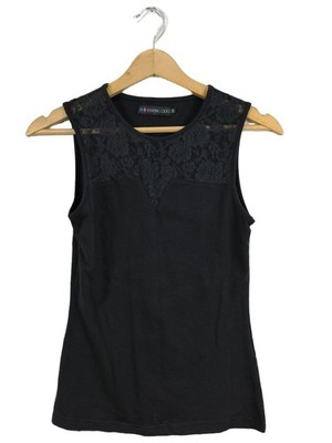 EVEN&ODD ärmellose Bluse Damen Bluse Gr. DE 34 schwarz Casual-Look