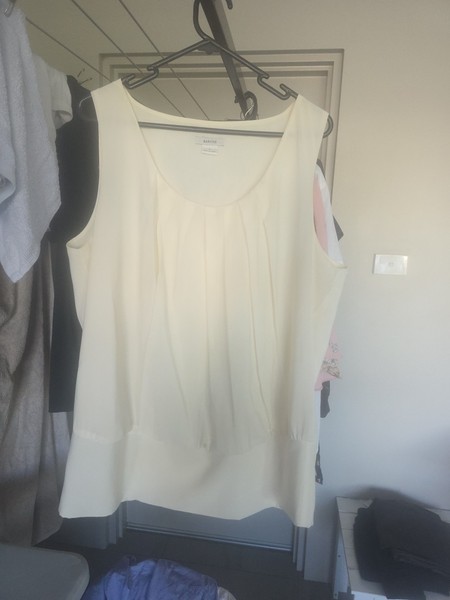Beautiful Beige BARKINS Sleeveless Top Size 18
