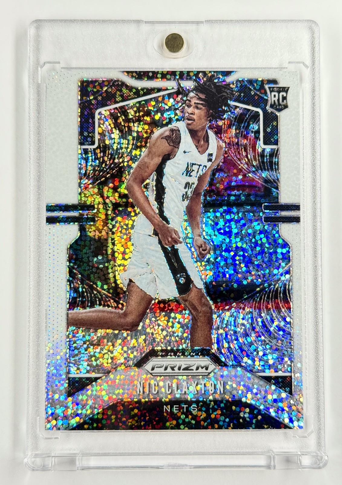 Nicolas Claxton Rookie RC Prizms White Sparkle 2019-20 Prizm SSP Card Nets