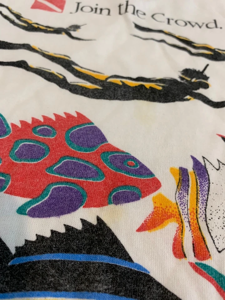 Camisa Oceanic Bahamas XXL Blanca Crucero De Colección Buceo Peces Exóticos Viaje Foto 3 de 4